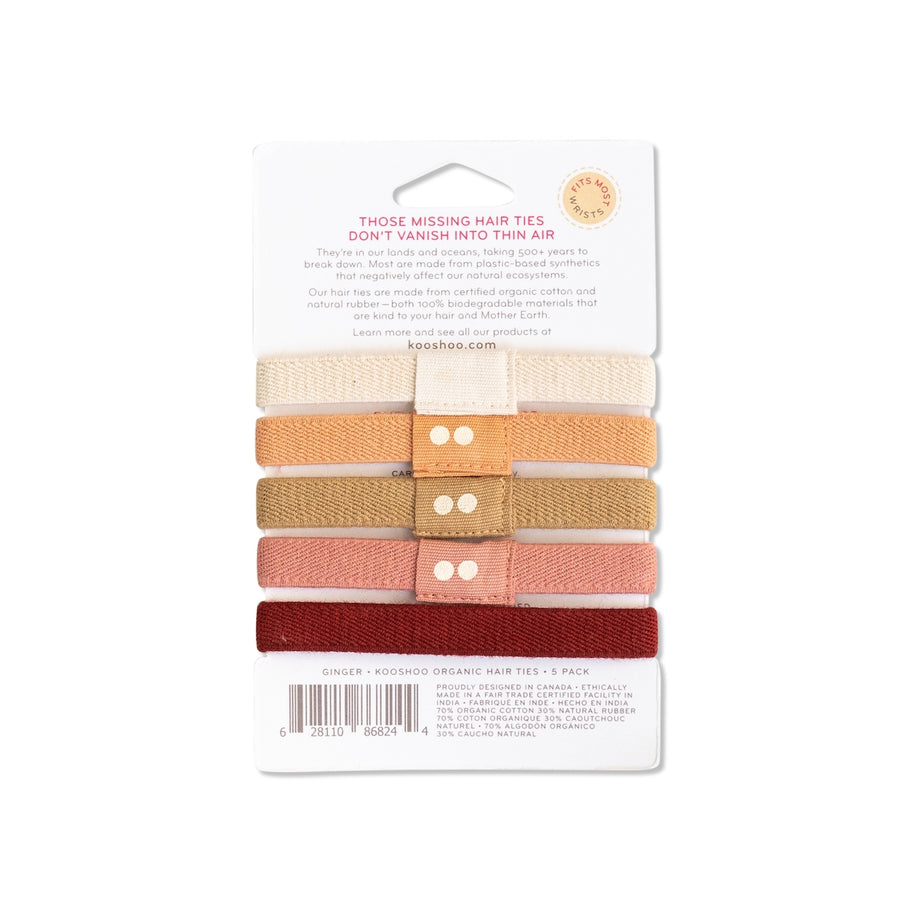 ORGANIC HAIR TIES - Ginger