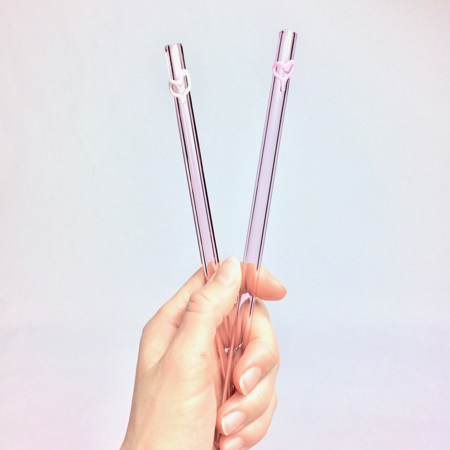 Lovely Glass Straw - PINK