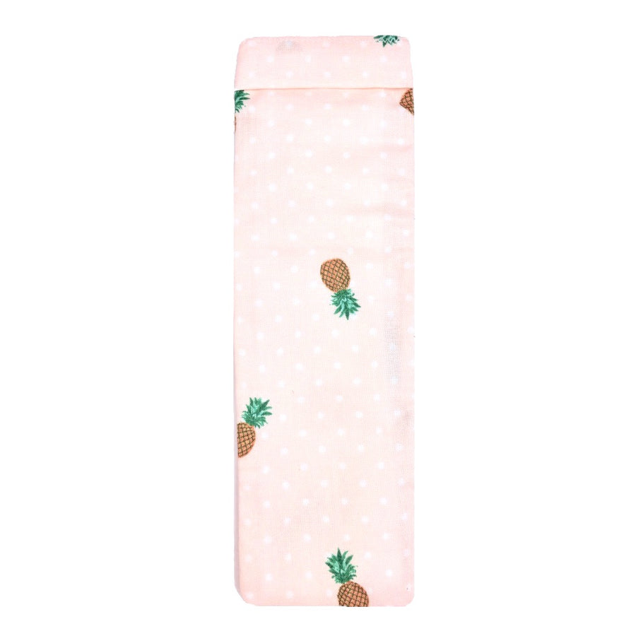 Reusable Cotton Utensil & Straw Pouch - Pink